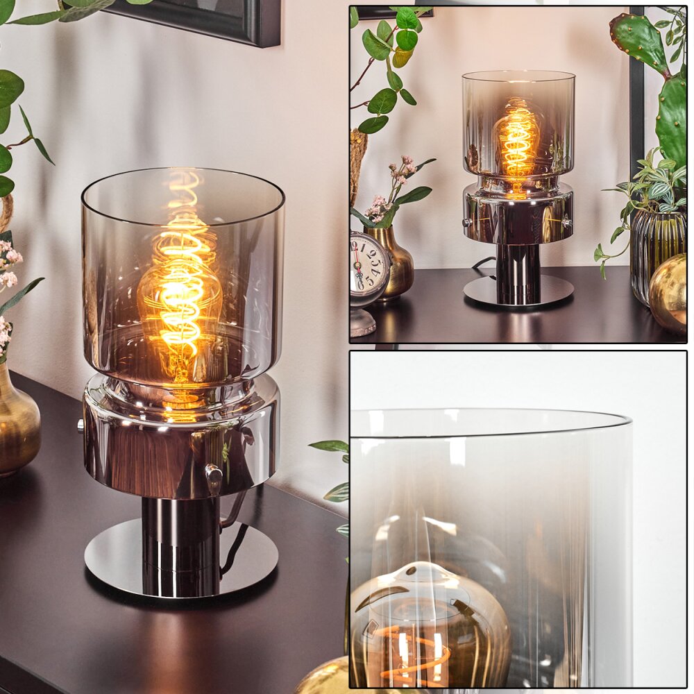 Hasvik Skrivbordslampa, Bordslampa, Läslampa Krom, Svart, 1-ljuskällor main product photo