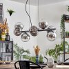 Koyoto Pendellampa, kullampa, Pendelbelysning Krom, Klart, Rökfärger, 8-ljuskällor