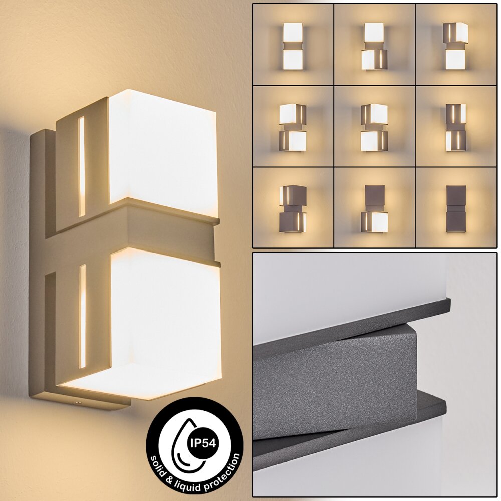 Swanek vägglampa utomhus, Vägglampa LED Antracit, 2-ljuskällor main product photo