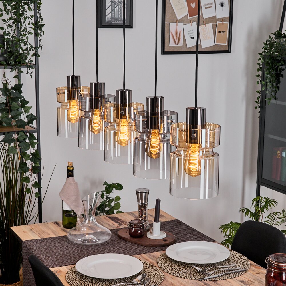 Hasvik Pendellampa, Pendelbelysning Svart, 5-ljuskällor main product photo