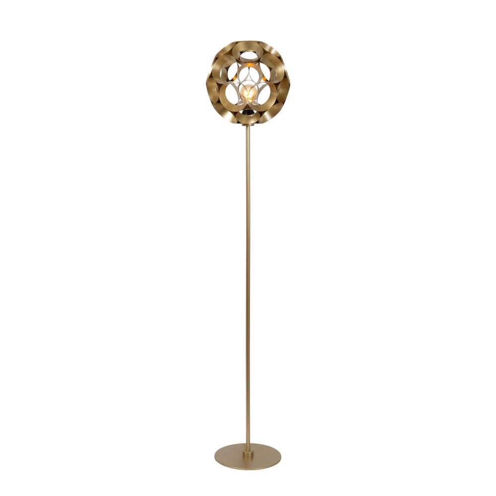 Lucide HANNELORE Golvlampa Guld, 1-ljuskällor main product photo