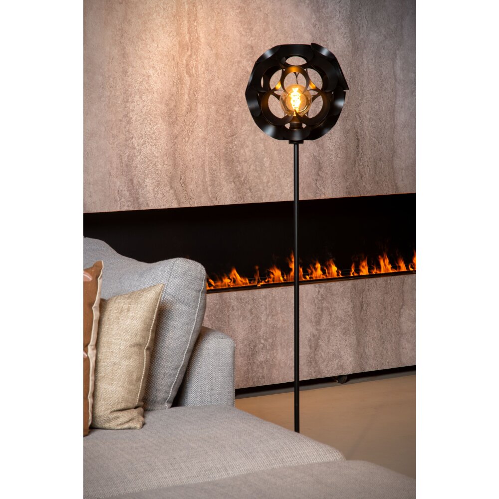 Lucide HANNELORE Golvlampa Svart, 1-ljuskällor main product photo