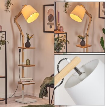 Tukchor Golvlampa Naturfärger, Vit, 1-ljuskällor