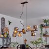 Gastor Pendellampa, kullampa, Pendelbelysning Amber, Krom, Rökfärger, 10-ljuskällor