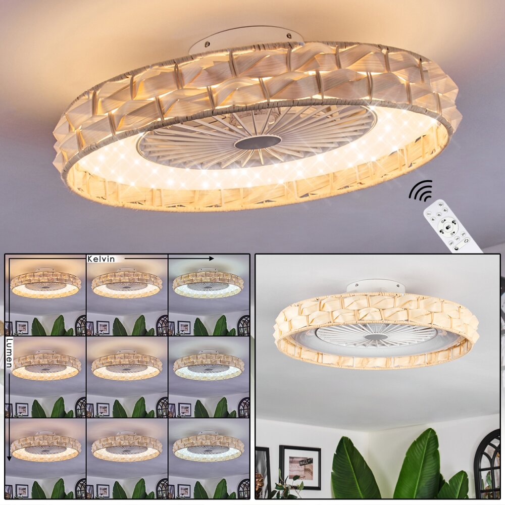 Benasal Taklampa, Takfläkt med belysning LED Vit, 1-ljuskällor, Fjärrkontroll main product photo