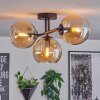 Koyoto Taklampa, kullampa Amber, 3-ljuskällor