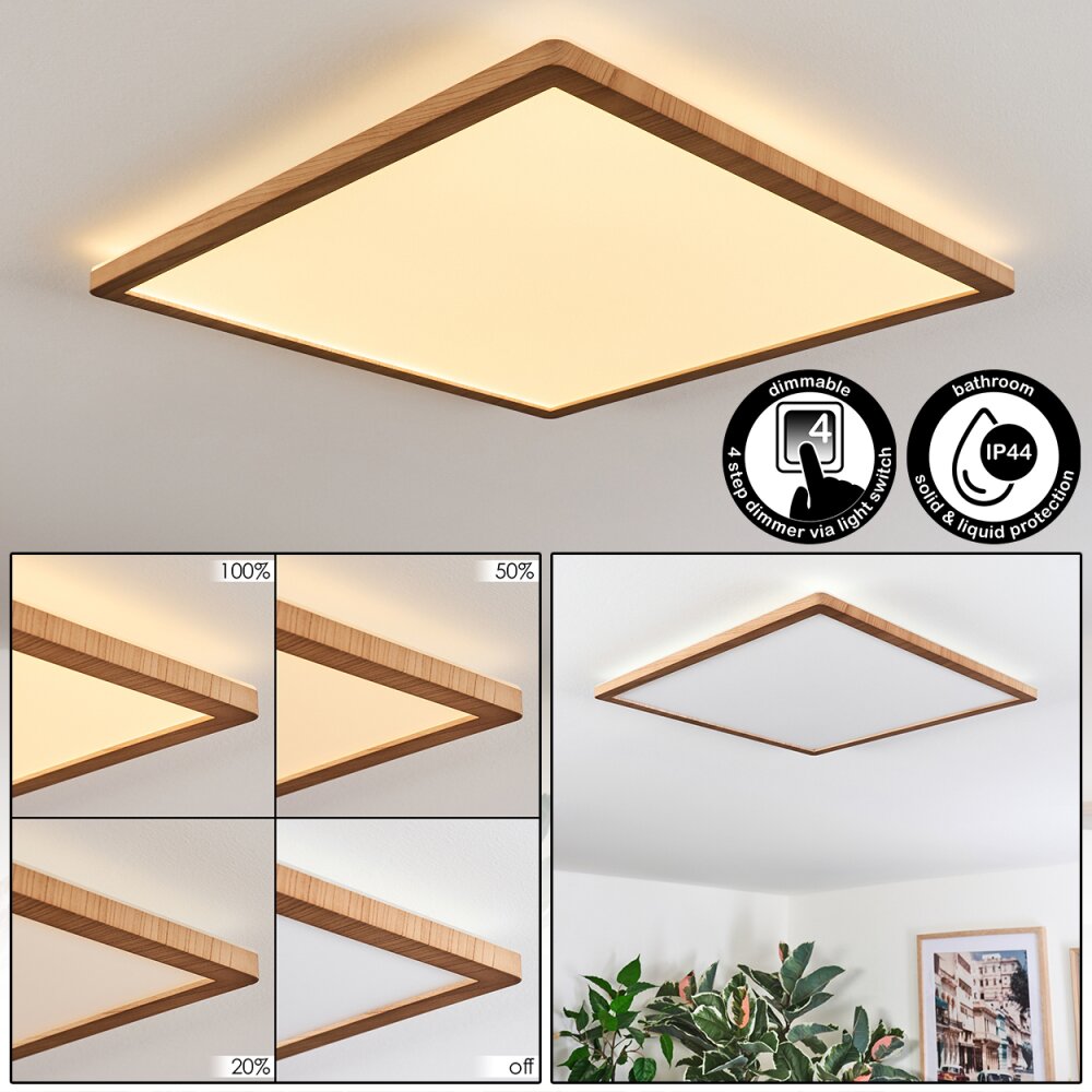 Antra Taklampa, Panel LED träoptik, Vit, 1-ljuskällor main product photo