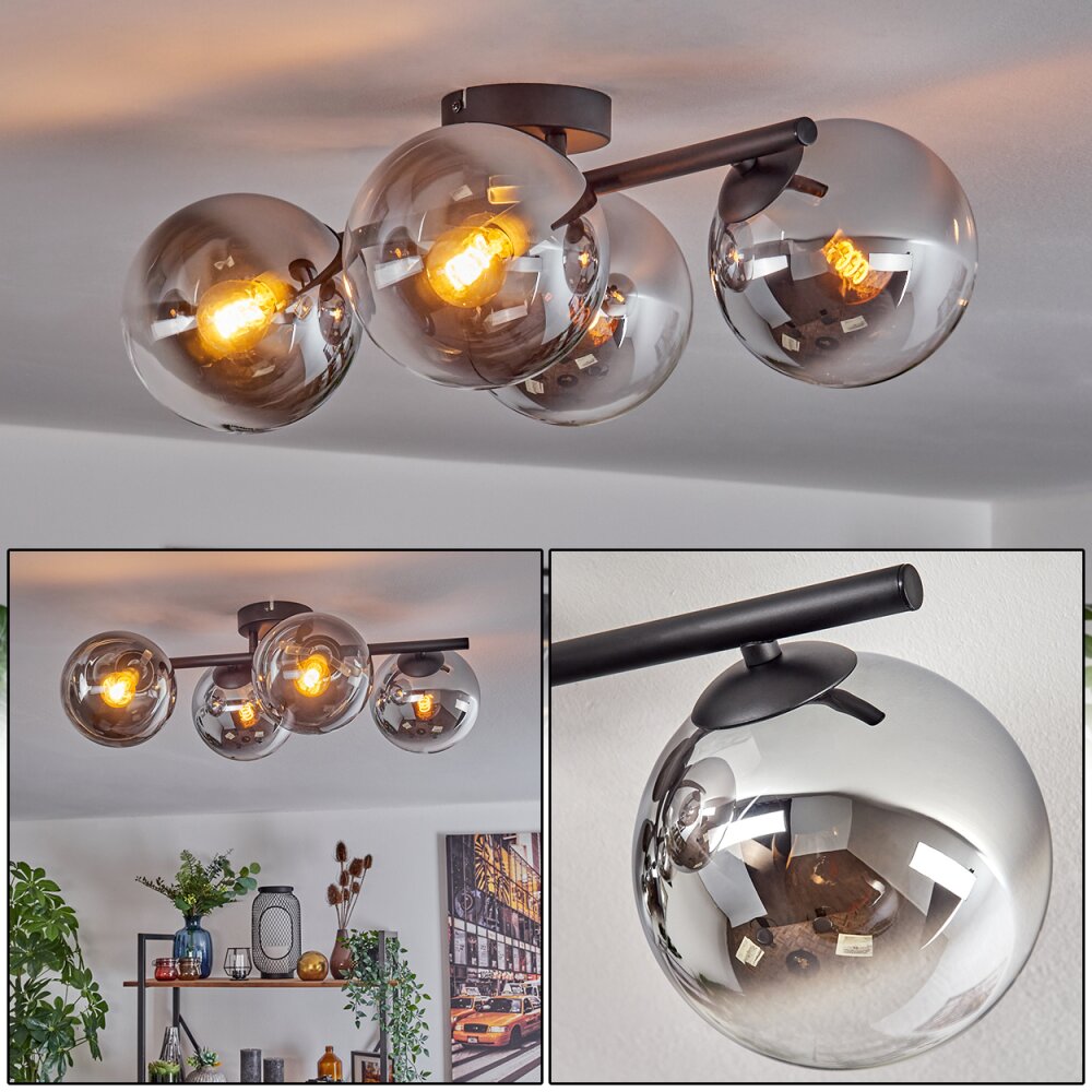 Gastor Taklampa, kullampa Krom, Klart, Rökfärger, 4-ljuskällor main product photo