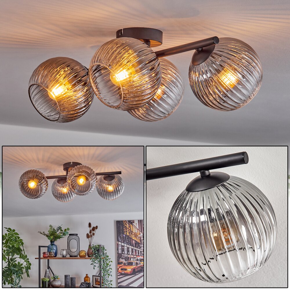 Koyoto Taklampa, kullampa Klart, Rökfärger, 4-ljuskällor main product photo