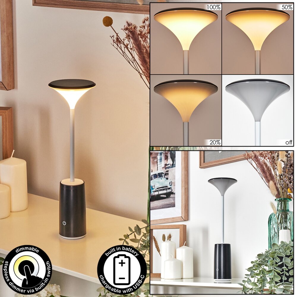 Eryon Skrivbordslampa, Bordslampa LED Svart, Vit, 1-ljuskällor main product photo