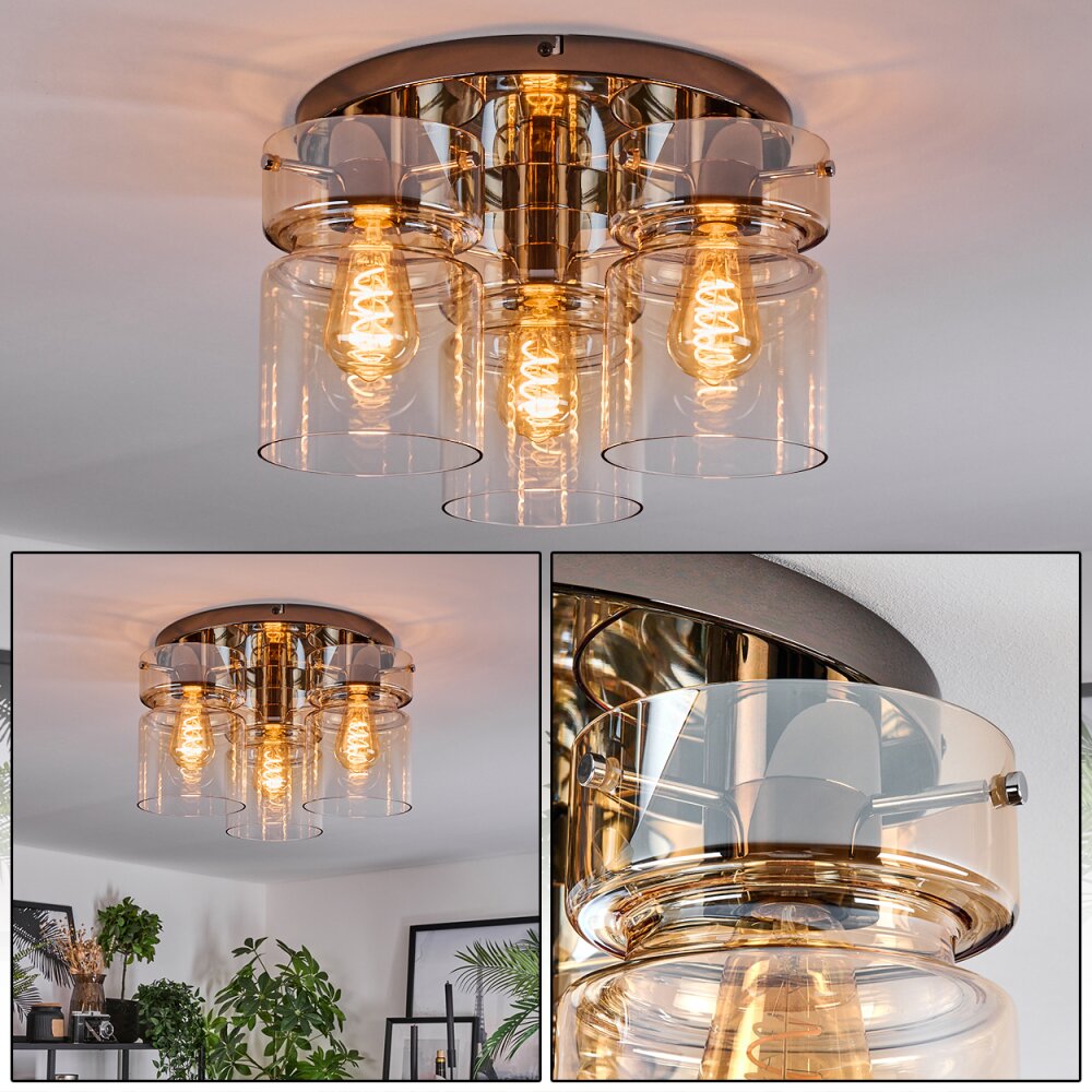 Hasvik Taklampa, Takstrålkastare Krom, Svart, 3-ljuskällor main product photo
