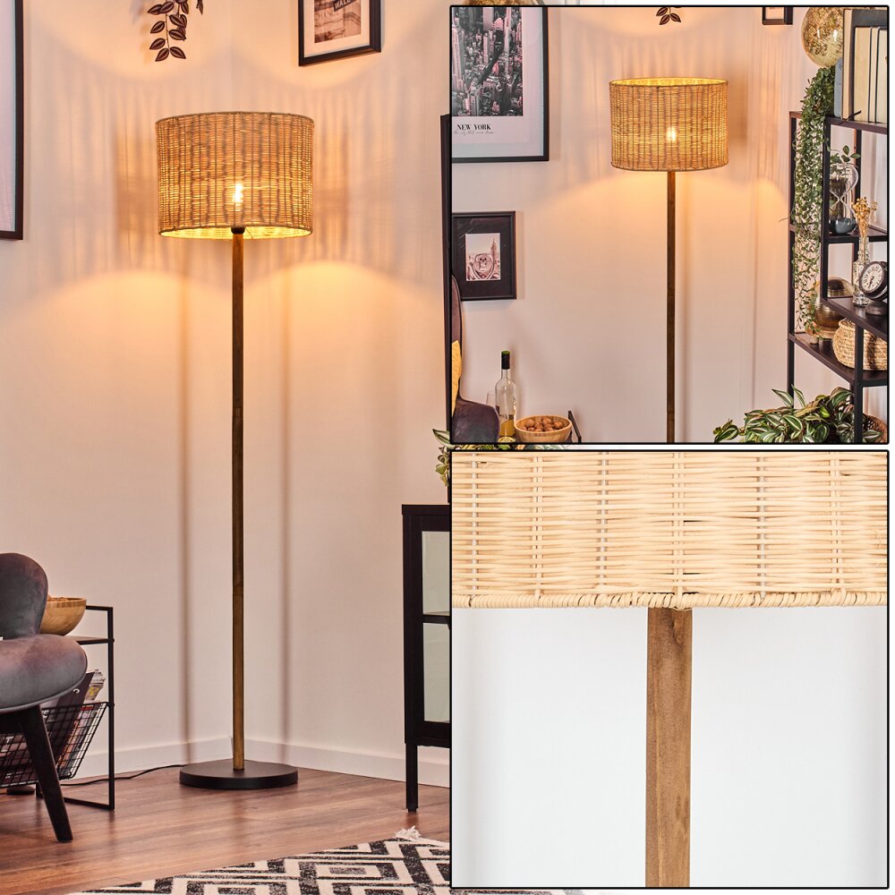 Cavaca Golvlampa Naturfärger, Svart, 1-ljuskällor main product photo
