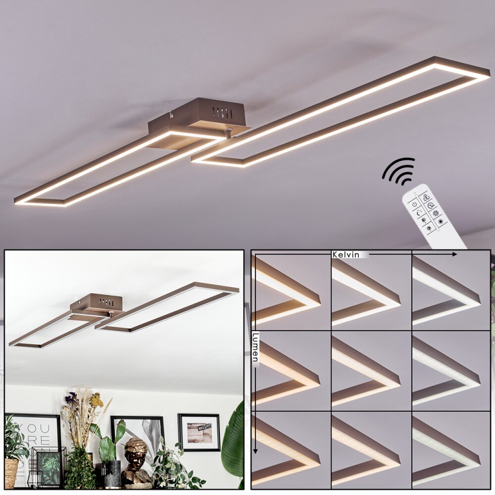 Brina Taklampa LED Brun, Guld, 1-ljuskällor, Fjärrkontroll main product photo