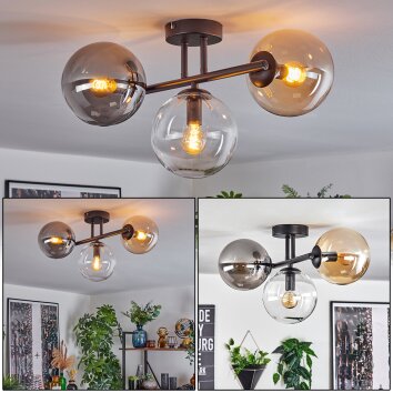 Gastor Taklampa, kullampa Amber, Klart, Rökfärger, 3-ljuskällor Gastor Taklampa, kullampa Amber, Klart, Rökfärger, 3-ljuskällor