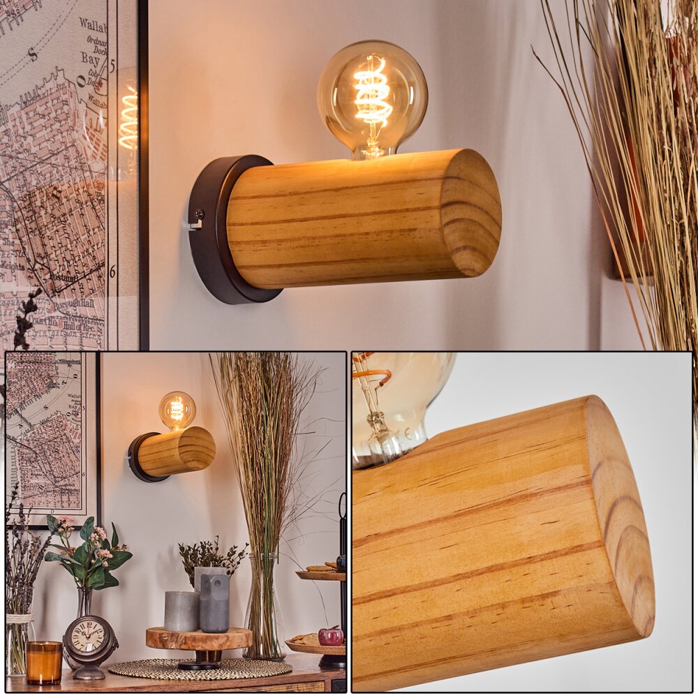 Argea Vägglampa, Väggspotlight Naturfärger, Svart, 1-ljuskällor main product photo