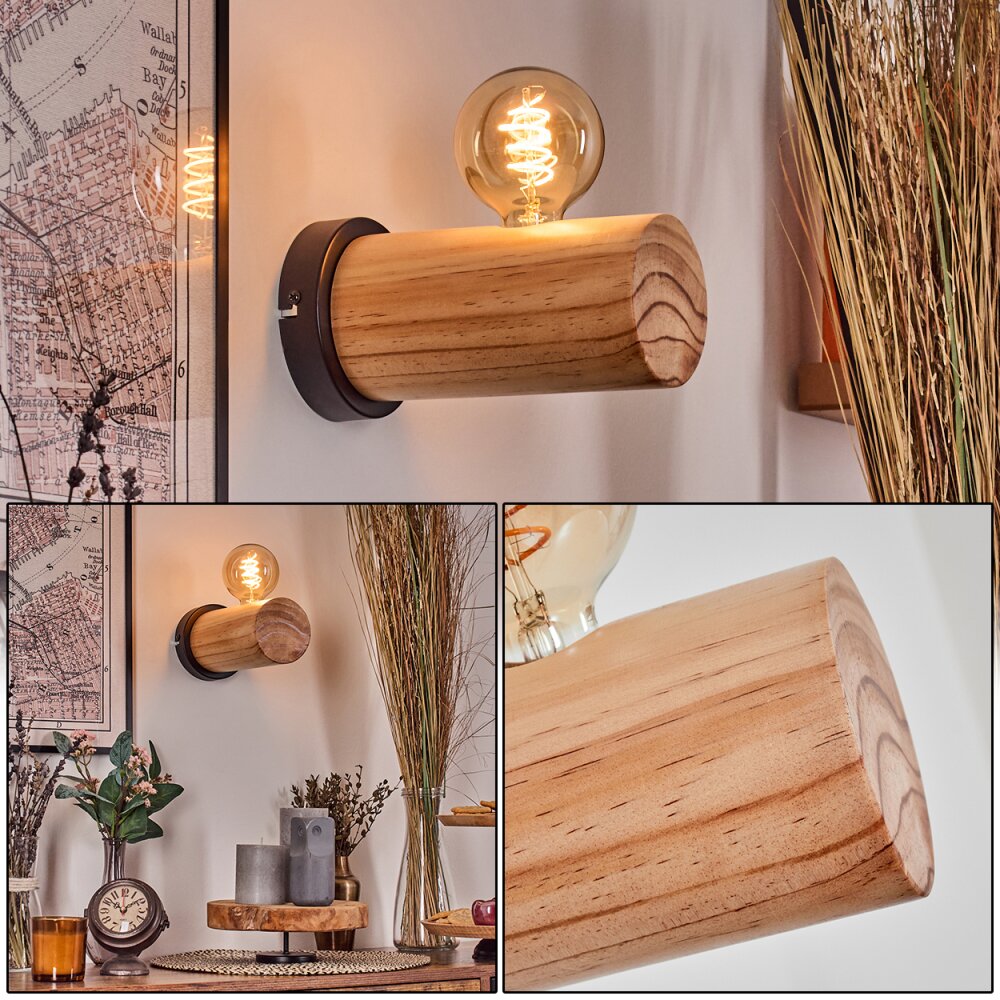 Argea Vägglampa, Väggspotlight Naturfärger, Svart, 1-ljuskällor main product photo
