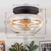 Mertola Taklampa, kullampa Amber, Klart, 1-ljuskällor