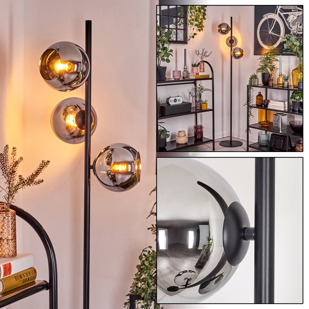 Koyoto Golvlampa Krom, Rökfärger, 3-ljuskällor main product photo