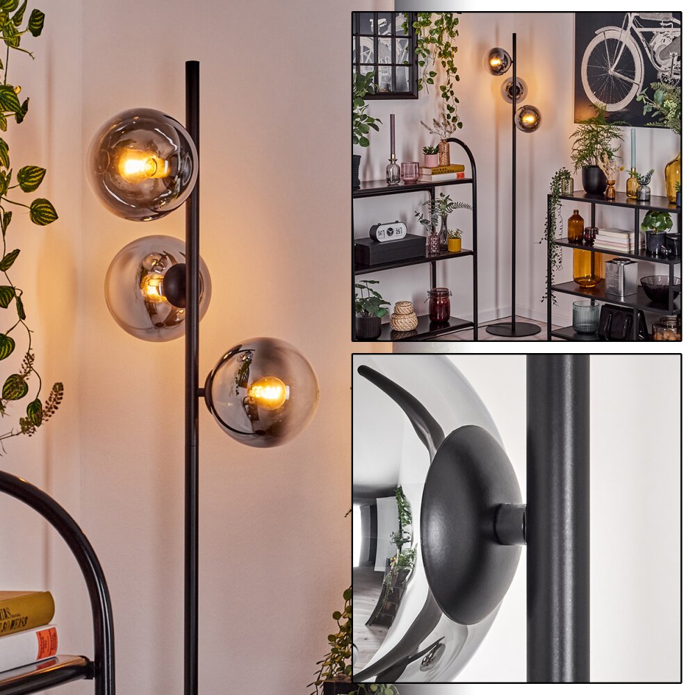 Gastor Golvlampa Krom, Klart, Rökfärger, 3-ljuskällor main product photo