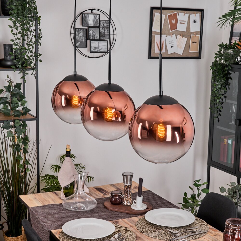 Gastor Pendellampa, kullampa, Pendelbelysning Klart, Kopparfärg, 3-ljuskällor main product photo