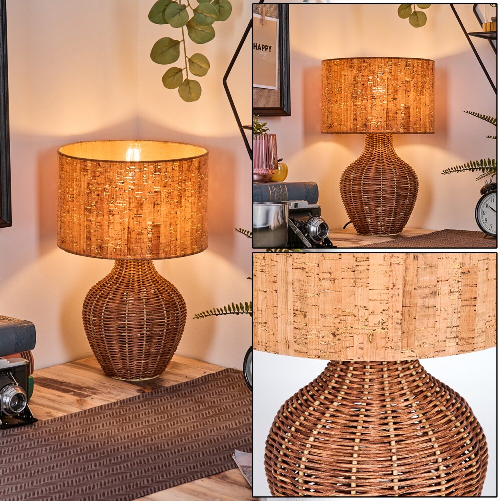 Halarna Bordslampa Brun, Naturfärger, 1-ljuskällor main product photo