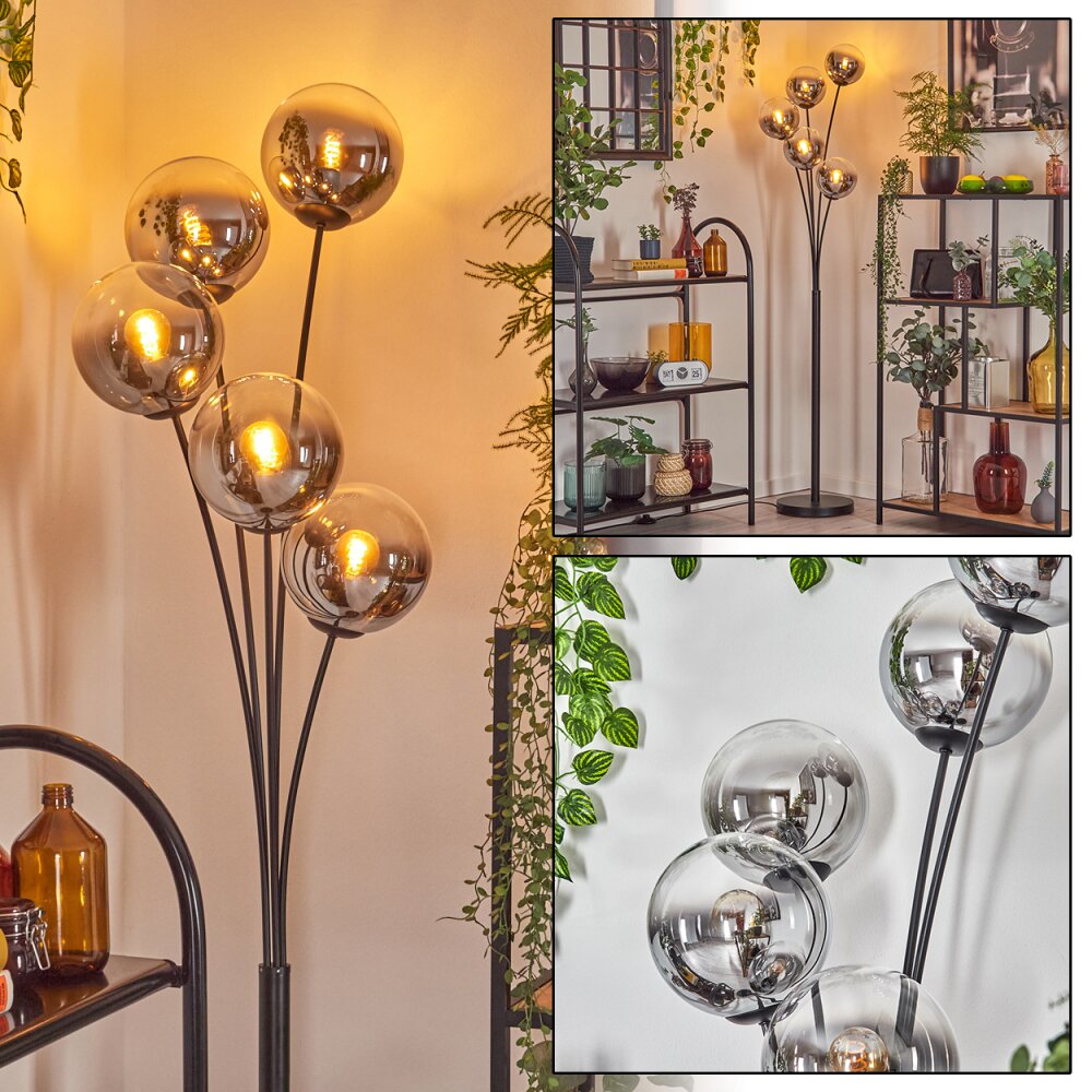 Gastor Golvlampa Krom, Klart, Rökfärger, 5-ljuskällor main product photo