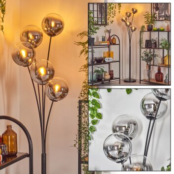 Gastor Golvlampa Krom, Klart, Rökfärger, 5-ljuskällor Gastor Golvlampa Krom, Klart, Rökfärger, 5-ljuskällor