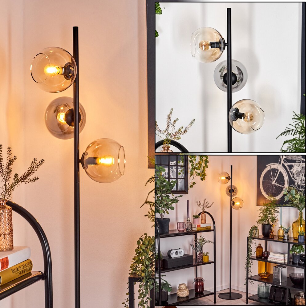 Koyoto Golvlampa Amber, Klart, Rökfärger, 3-ljuskällor main product photo