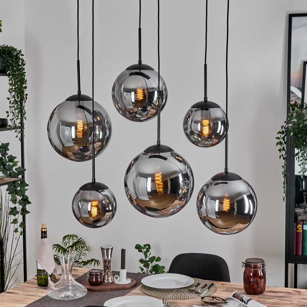 Gastor Pendellampa, kullampa, Pendelbelysning Rökfärger, 6-ljuskällor main product photo
