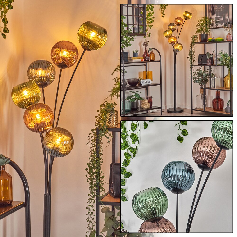 Koyoto Golvlampa Blå, Grön, Kopparfärg, 6-ljuskällor main product photo