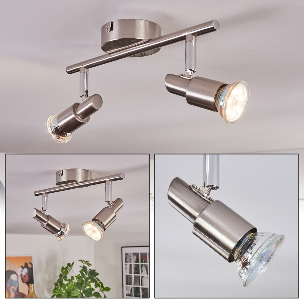 Crina Taklampa, Takstrålkastare LED Krom, Nickel matt, 2-ljuskällor main product photo