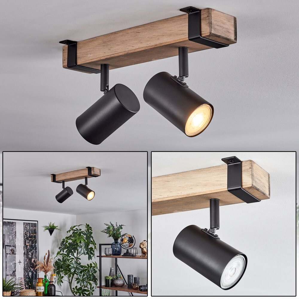 Storuma Taklampa, Takstrålkastare Naturfärger, Svart, 2-ljuskällor main product photo
