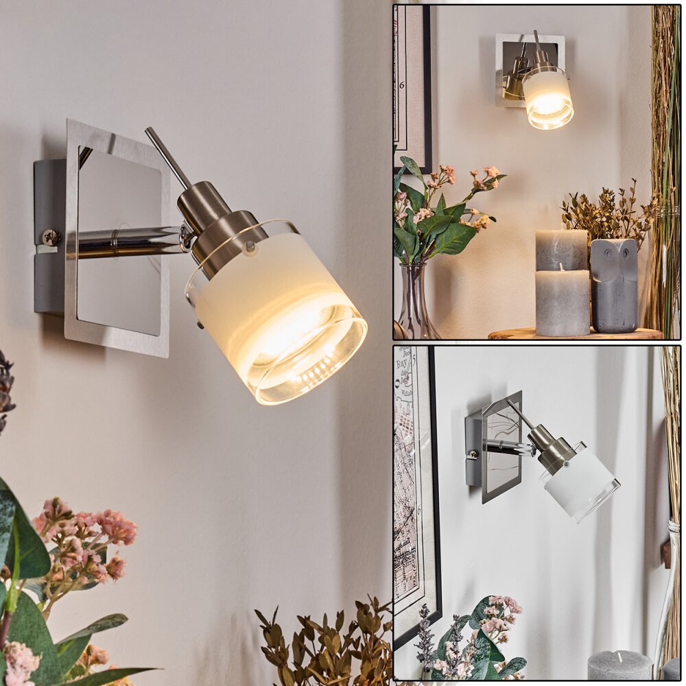 Maren Vägglampa, Väggspotlight LED Krom, Nickel matt, 1-ljuskällor main product photo