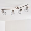 Parado Taklampa, Takstrålkastare Nickel matt, 4-ljuskällor