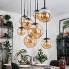 Gastor Pendellampa, kullampa, Pendelbelysning Amber, 8-ljuskällor