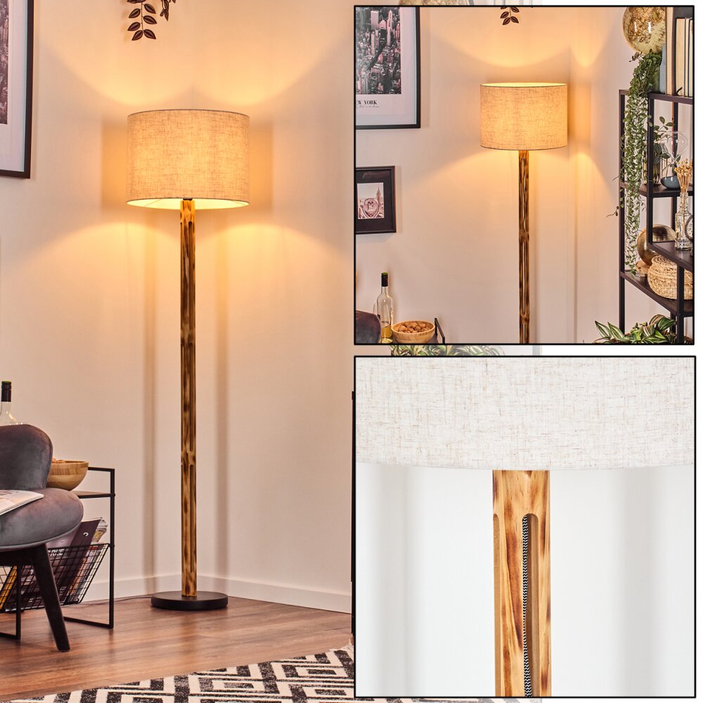Bassagoda Golvlampa Naturfärger, Svart, 1-ljuskällor main product photo