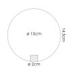 Lampskärm i glas  Chehalis Reservglas 15 cm Krom, Rökfärger