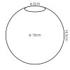 Lampskärm i glas  Gastor Reservglas 15 cm Vit