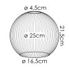 Lampskärm i glas  Koyoto Reservglas, reservdel 25 cm Klart, Rökfärger Lampskärm i glas  Koyoto Reservglas, reservdel 25 cm Klart, Rökfärger