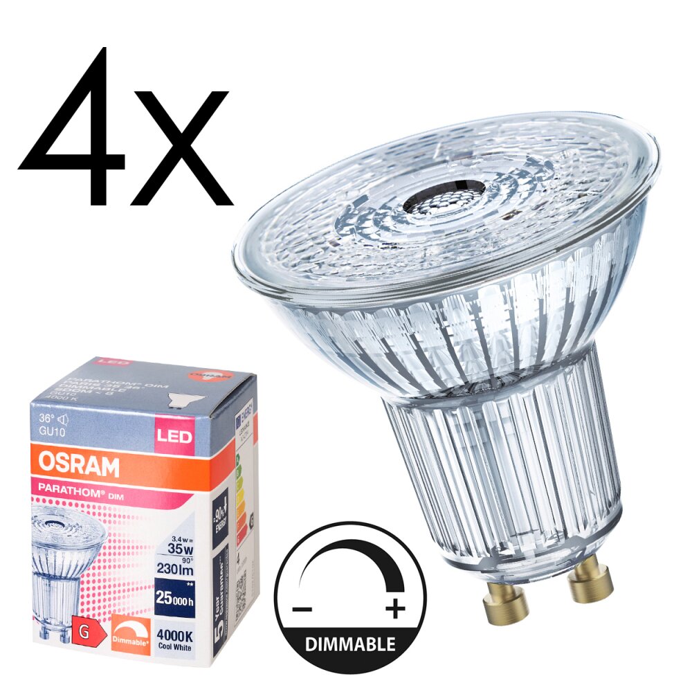 Osram GU10 LED 3.4 Watt neutralvit 230 Lumen main product photo