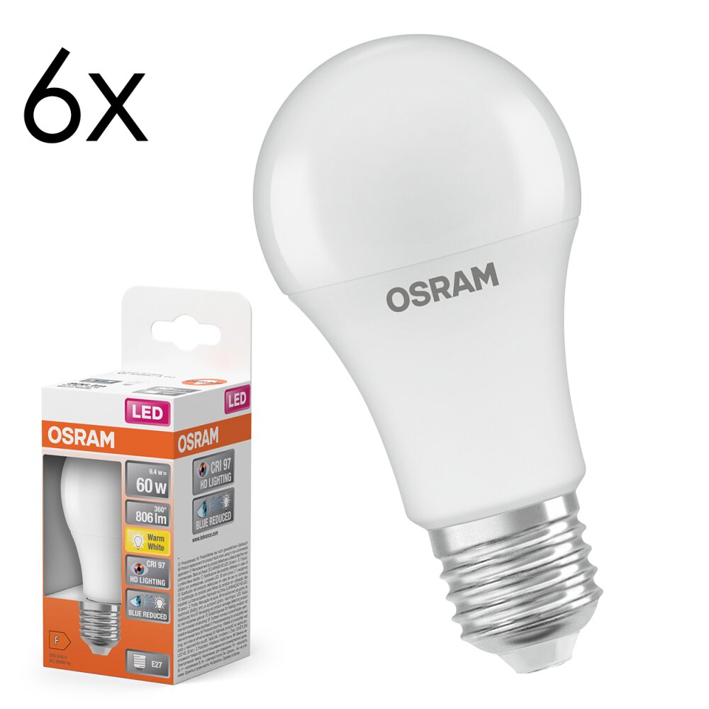 Osram E27 LED 9.4 Watt 806 Lumen main product photo