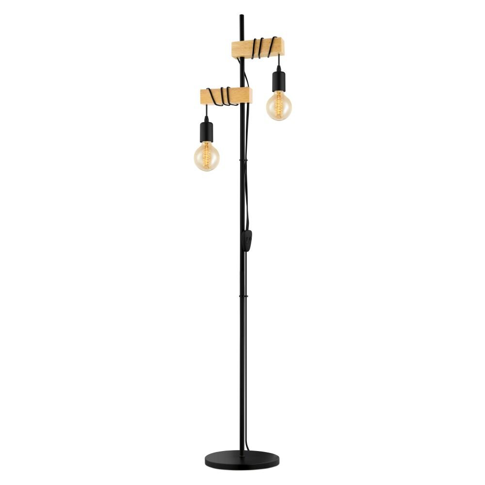 Eglo Lampor TOWNSHEND Golvlampa Brun, Svart, 2-ljuskällor main product photo