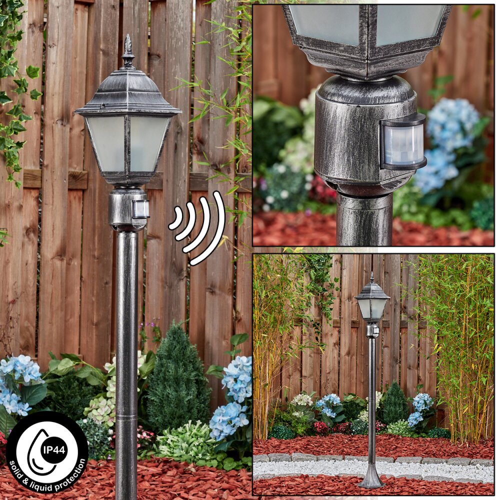 Naofe gångvägslampa Svart, Silver, 1-ljuskällor, Rörelsedetektor main product photo