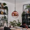 Gastor Pendellampa, kullampa, Pendelbelysning 30 cm Klart, Kopparfärg, 1-ljuskällor