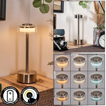 Viada Skrivbordslampa, Bordslampa LED Krom, Nickel matt, 1-ljuskällor
