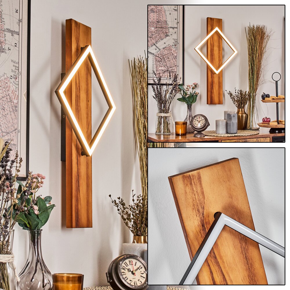 Pompu Vägglampa LED Naturfärger, Svart, 1-ljuskällor main product photo