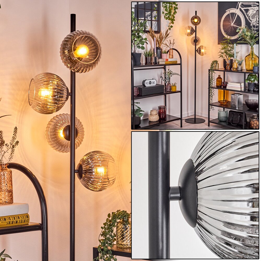 Koyoto Golvlampa 31 cm Klart, Rökfärger, 4-ljuskällor main product photo