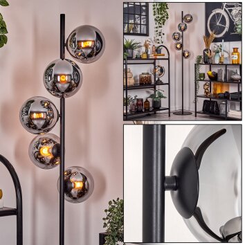Gastor Golvlampa 33 cm Krom, Rökfärger, 5-ljuskällor Gastor Golvlampa 33 cm Krom, Rökfärger, 5-ljuskällor
