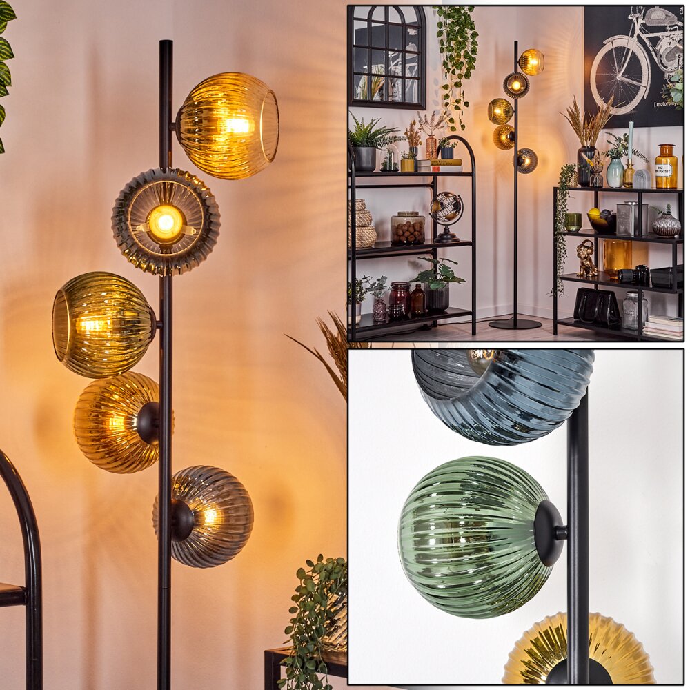 Koyoto Golvlampa 33 cm Blå, Guld, Grön, Klart, 5-ljuskällor main product photo