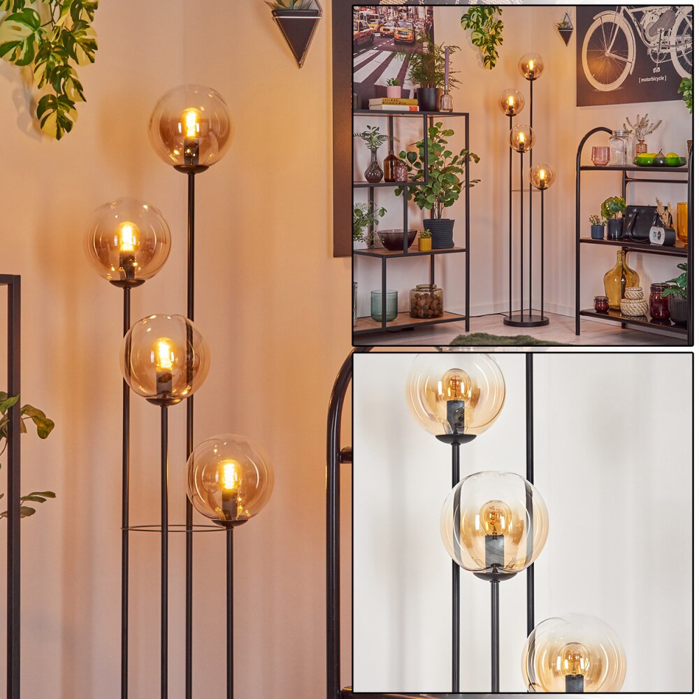 Gastor Golvlampa 30 cm Amber, Klart, 4-ljuskällor main product photo